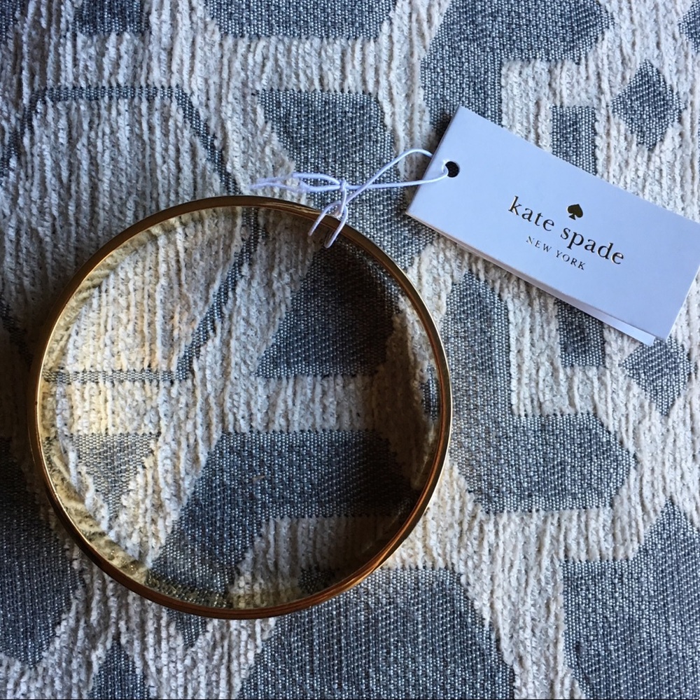 Rare!! Kate Spade Idiom “I resolve to” Gold Bangle